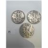 Image 1 : 1942,1945,1946 USA Silver Walking Liberty Half Dollars