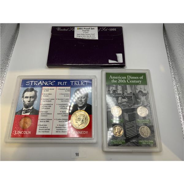 USA Coin Gift Sets and 1991 Sealed Proof Set