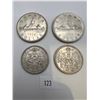 Image 1 : 1953 Canadian Silver Dollar & 1959 50 Cent Pieces