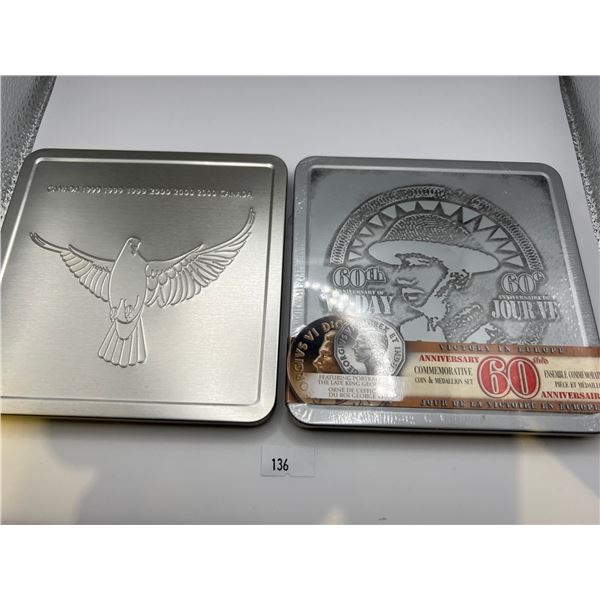 2000 & 2005 Canadian Commemorative Coin/Stamp Sets