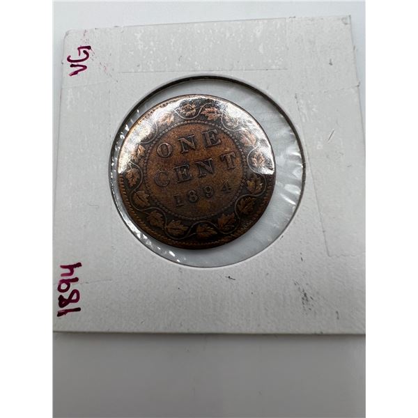 1894 Canada 1 Cent - Large Penny