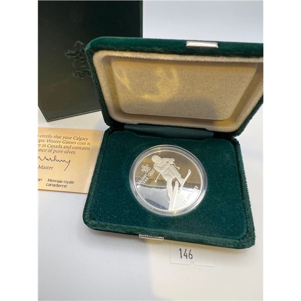1988 $20 Calgary Olympics Sterling Silver Coin with box