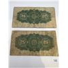 Image 2 : 1900 & 1923 25 cent Canada Shinplaster Banknotes