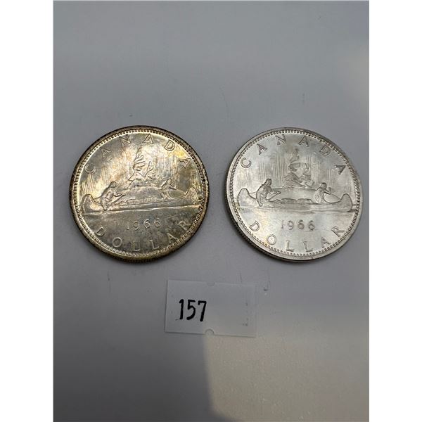 1966 Canada Silver Dollars