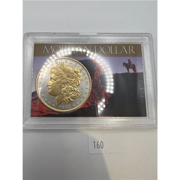 1882-O USA Silver & Gold Plated Morgan Dollar