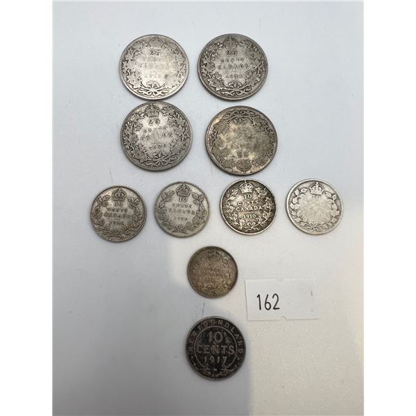Canadian Sterling Silver Quarters, 10 cent & 5 Cent Coins Beck Auctions Inc.