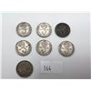 Image 1 : 1908-1931 United Kingdom Sterling Silver 3 Pence Coins