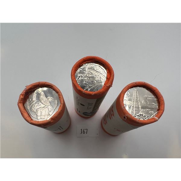 2005 Alberta, Saskatchewan & Veteran Quarters Rolled from Mint