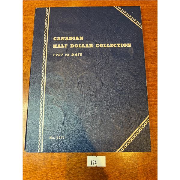 Canadian Silver Half Dollar Collection 1937-1960, 75% Full