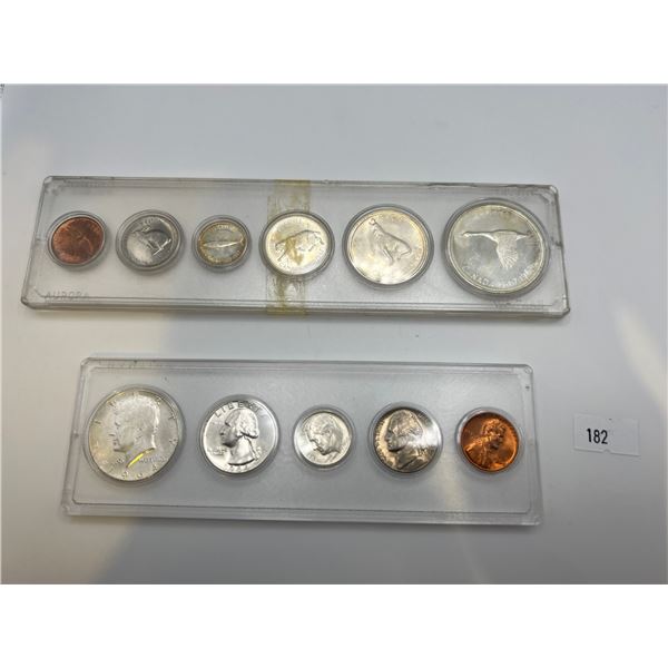1967 Canada Mint Coin Set & 1964 USA Mint Coin Set