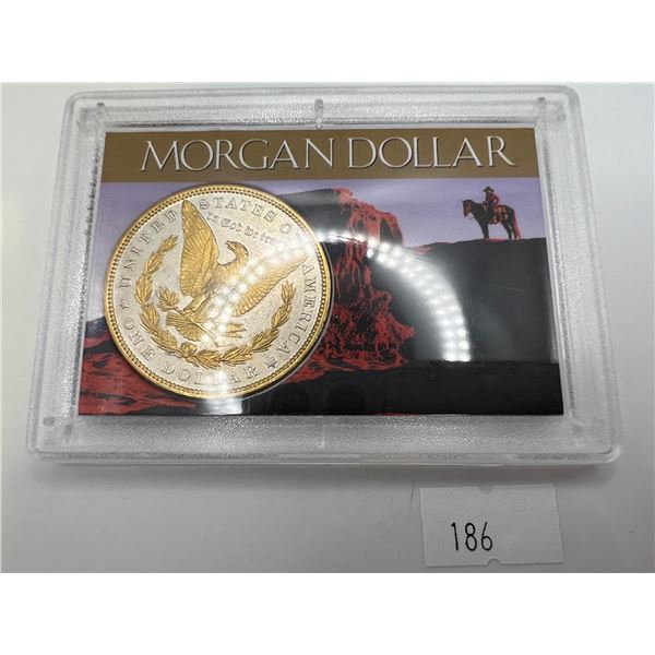 1880 USA Silver & Gold Plated Morgan Dollar