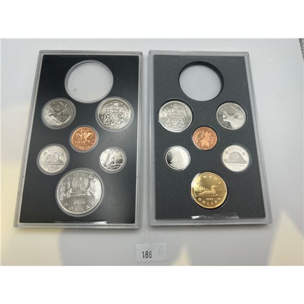1979 & 1989 Canadian Mint Coin Sets *Missing Silver Dollars*