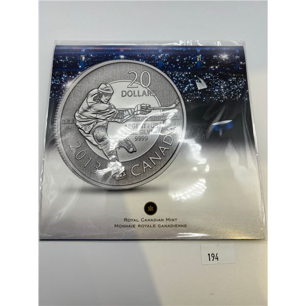 2013 $20 Fine Silver Hockey Coin - Sealed