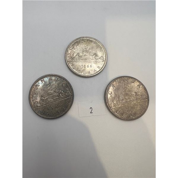 1966 Canadian Silver Dollars