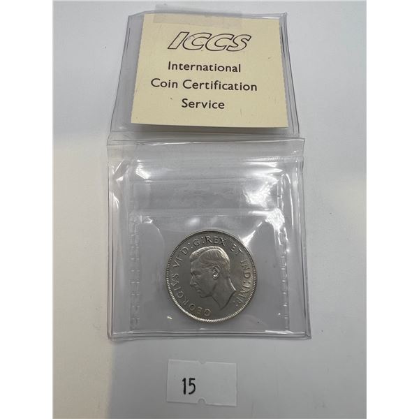 1945 Silver Canada 50 Cent MS-62