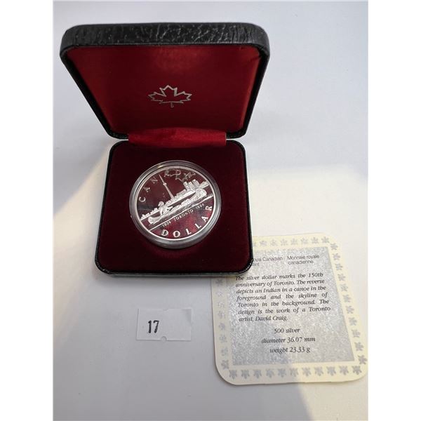 1984 Canada Toronto's Sesquicentennial Proof .50 Silver Dollar