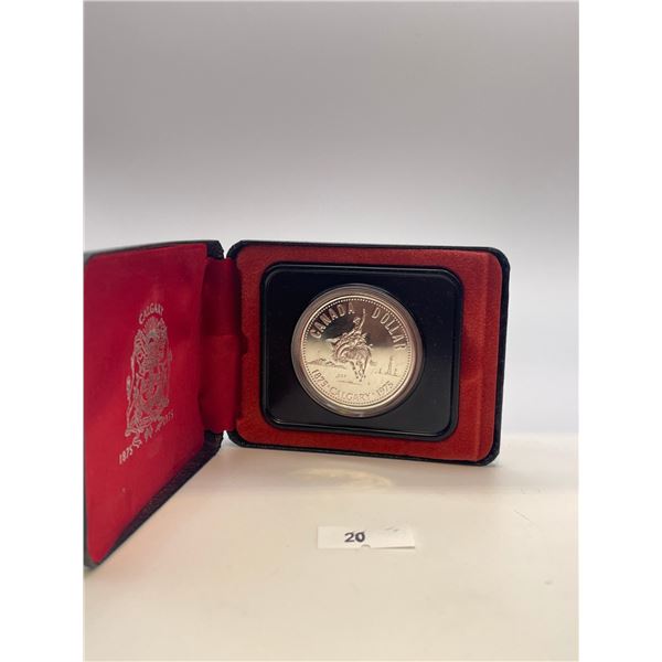 1975 Canada Calgary's Centennial Specimen Silver Dollar