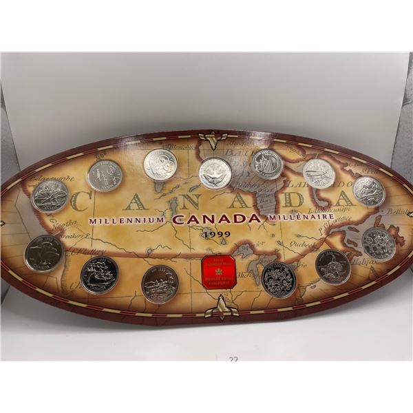 1995 Canada Milennium Oval- 25 Cents Set