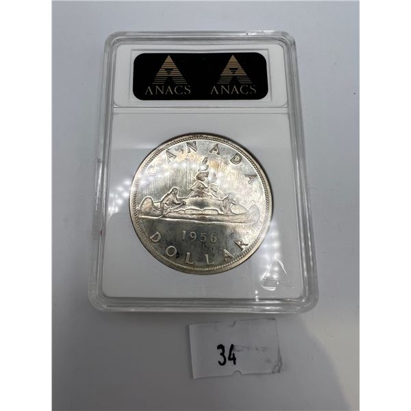 1956 Canadian Silver Dollar - MS 66 Prooflike