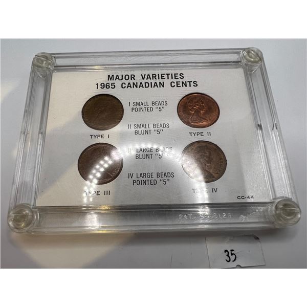 Major Varieties 1965 Canadian cents