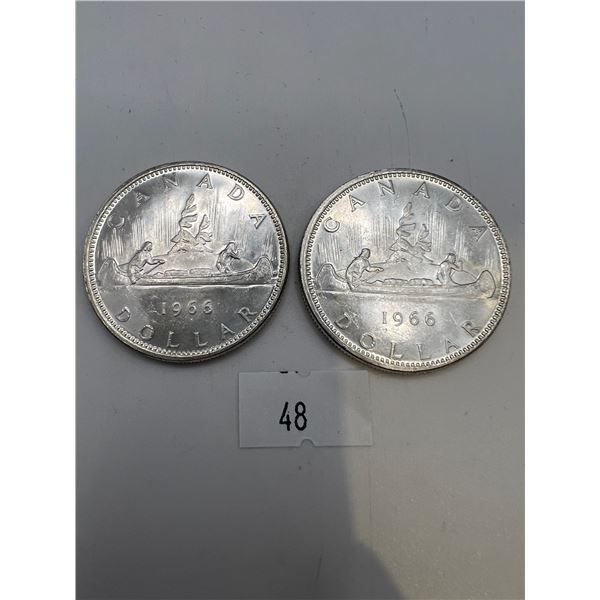 1966 Canadian Silver Dollars