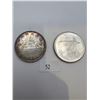 Image 1 : 1960 & 1967 Canadian Silver Dollars