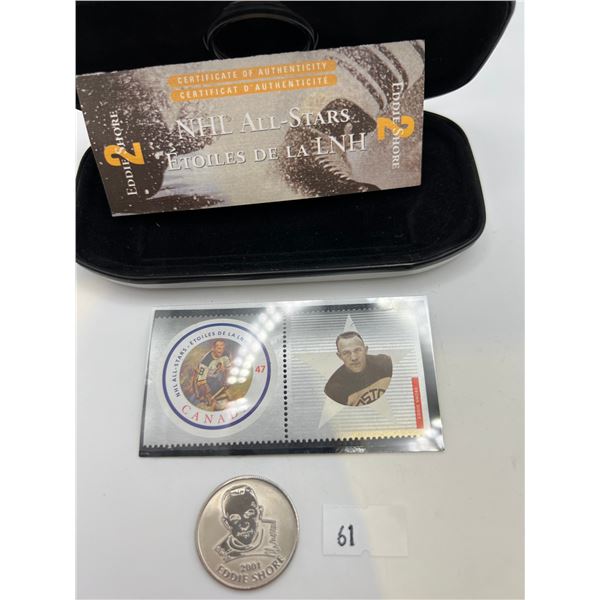 Boaton Bruin Eddie Shore 2001 Coin and Stamp Set