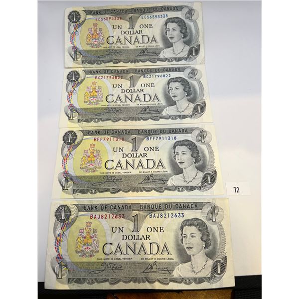 One Dollar Canadian Bank Notes