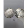 Image 1 : 1963 & 1964 Canadian Silver Dollars
