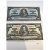 Image 1 : 1937 Canadian $5 & $20 Banknotes
