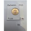 Image 1 : Bahamas $100 Gold Coin - 5.46g of 91.66% Gold - 1973