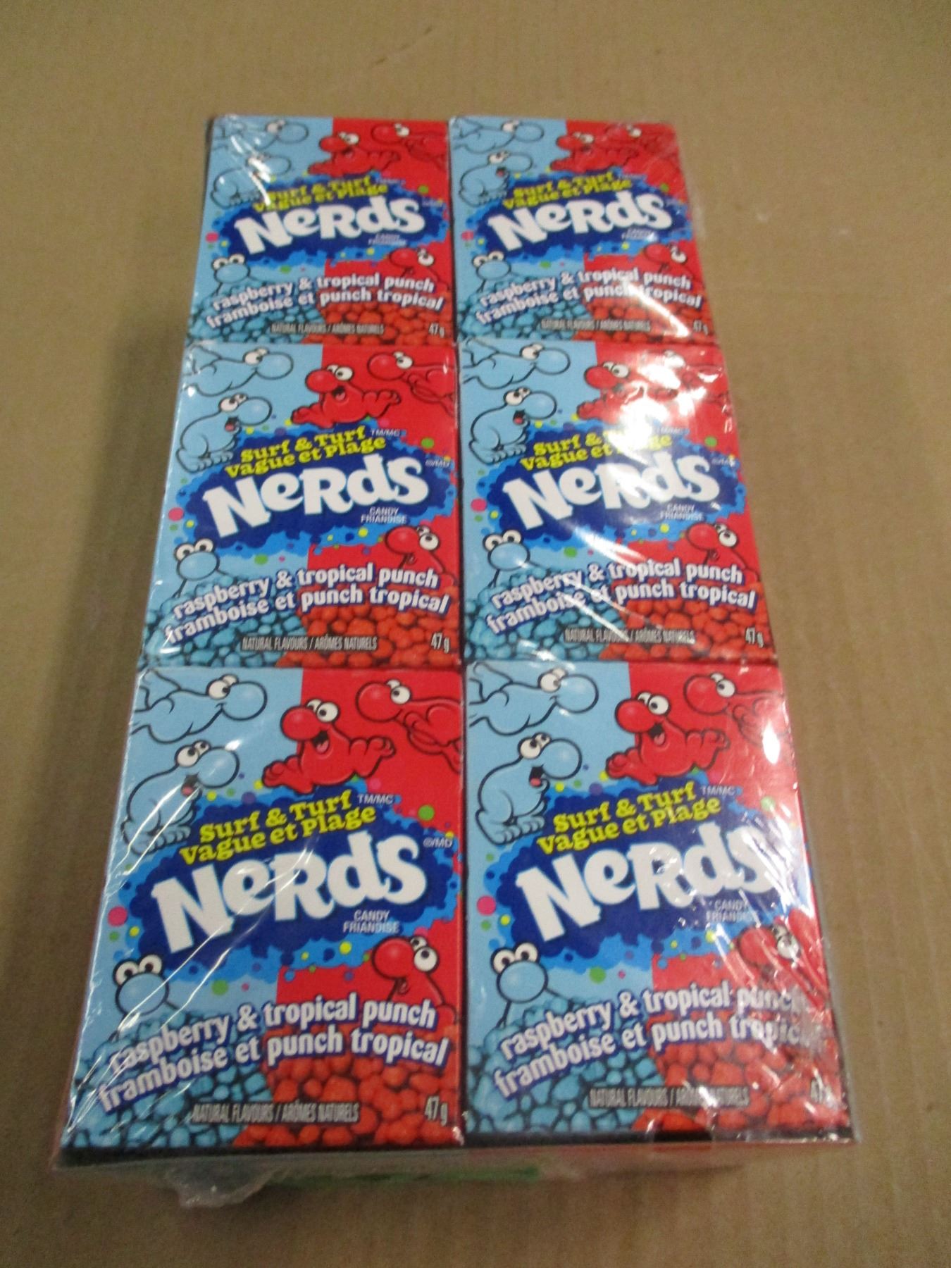 Nerds Raspberry NERDS SURF & TURF (RASPBERRY & TROPICAL PUNCH) CANDY (24 X 46.7 G ...