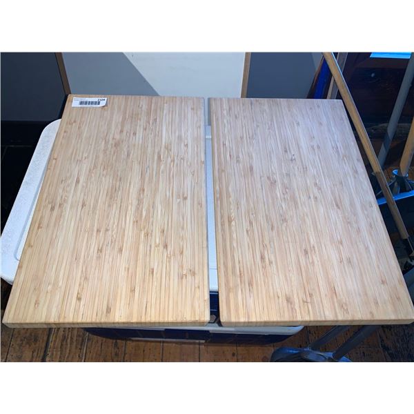 Large Bamboo Charcuterie Boards approx. 12 x 22 - Lot of 2