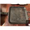 Image 4 : Cast iron Skillets Lot of 4- one large square & 3 round