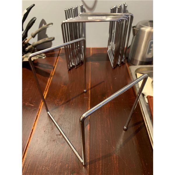 Chrome Pizza Tray Stands Lot of 10