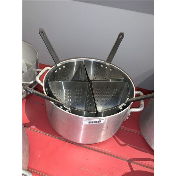 Commercial Aluminum Quad Basket pasta Pot