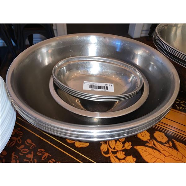 Stainless Steel Mixing Bowl 12 inch Lot of 8