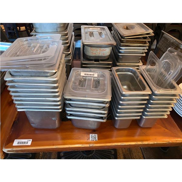 Stainless Steel Inserts and lids as shown - Lot of 30 pcs.