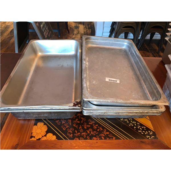 Stainless Steel Inserts large trays -  Lot of 6 pcs.