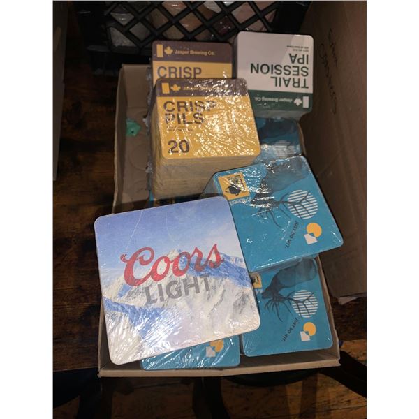 Lot of asst brand NEW bar coasters as shown