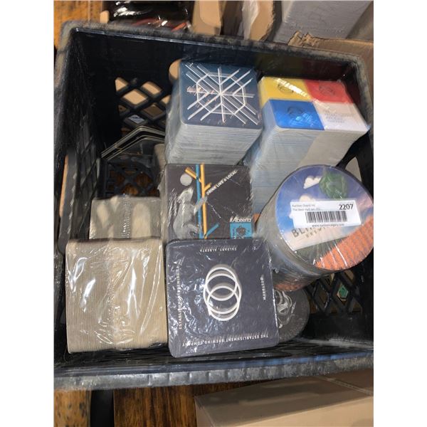 Lot of asst brand NEW bar coasters as shown