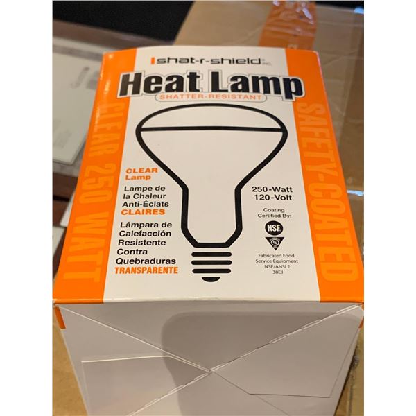Case lot 12 of ShaterShield Heat Lamp Bulbs