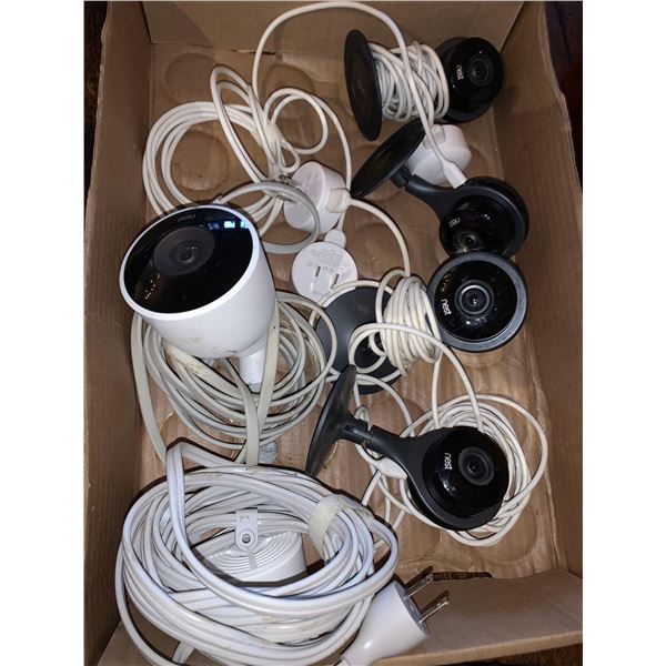 Set of NEST security WiFi Cameras with 4 indoor and 1 outdoor