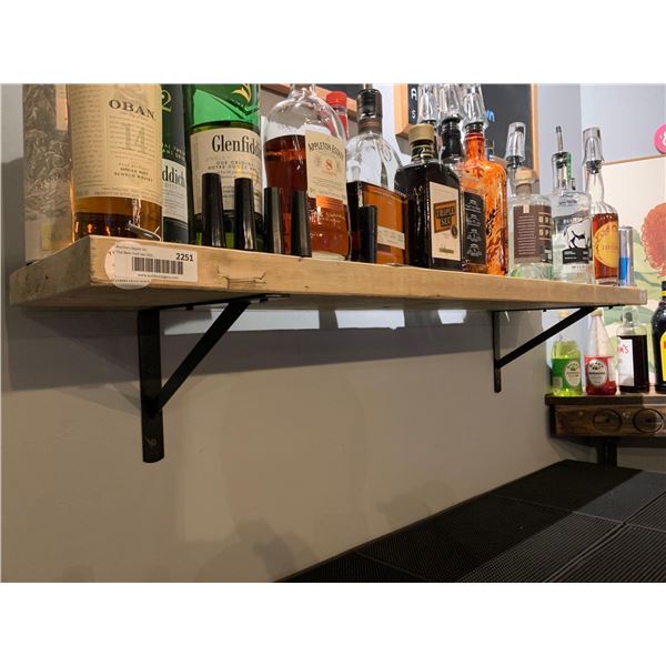 Wood Shelving unit  3 ft long ( no contents)