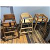 Image 1 : Wood High Chairs Lot of 3