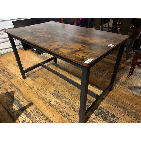 Restaurant Table metal frame wood top 47 x 29 inch