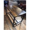 Image 2 : Restaurant Table metal frame wood top 47 x 29 inch
