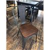 Image 2 : Restaurant Chair Solid Wood Seat with Heavy Metal Frame ( stackable)