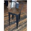 Image 2 : Restaurant Bar Stool solid wood seat with heavy metal