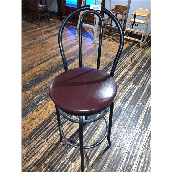 Bar Stool Metal Frame with upholstered Seat high back